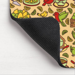 Lemon & Lime Twitter patter mouse pad