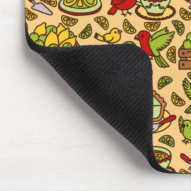 Lemon & Lime Twitter patter mouse pad (Corner)