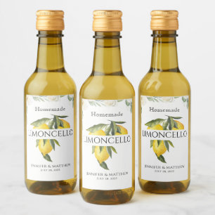 Lemon Limoncello Thank You Wedding Favor  Wine Label