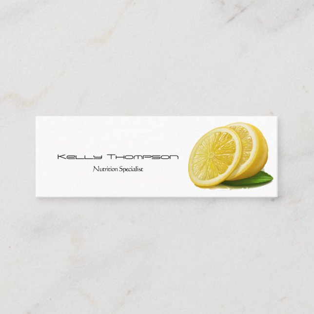 Lemon Logo Mini Business Card (Front)