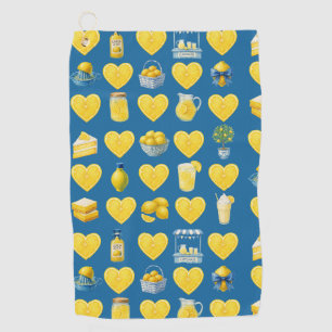 Lemon Love Pattern Golf Towel