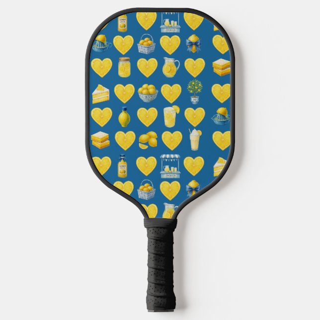 Lemon Love Pattern Pickleball Paddle (Front)