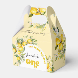 Lemon Main squeeze 1st birthday party Favour Box