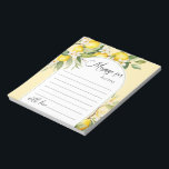 Lemon main squeeze birthday time capsule message notepad<br><div class="desc">Lemon main squeeze birthday time capsule message Notepad
Matching items are available.</div>