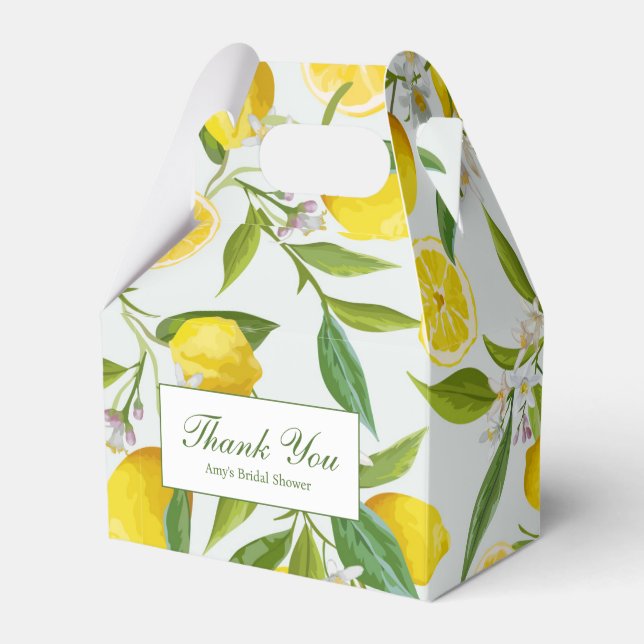 Lemon Main Squeeze Bridal Shower Favour Box (Front Side)
