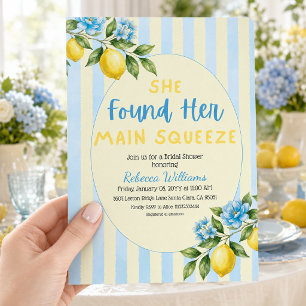 Lemon Main Squeeze Bridal Shower Invitation