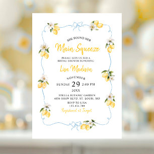 Lemon main squeeze Bridal shower invitation
