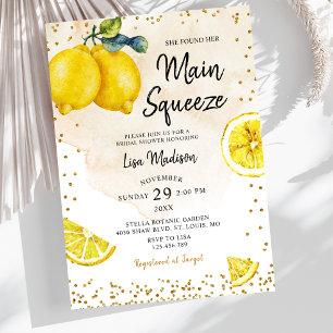 Lemon main squeeze Bridal shower invitation