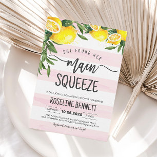 Lemon Main Squeeze Bridal Shower Invitation