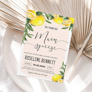 Lemon Main Squeeze Bridal Shower Invitation