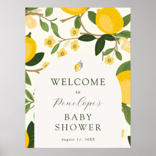 Lemon Mama's Main Squeeze Baby Shower Welcome Poster