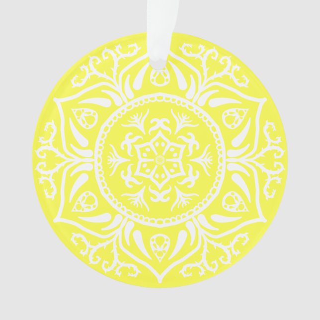 Lemon Mandala Ornament (Front)