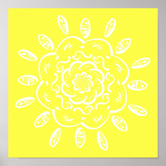 Lemon Mandala Poster (Front)