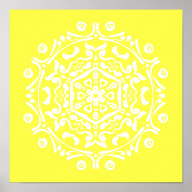 Lemon Mandala Poster (Front)