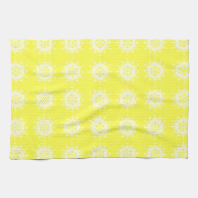 Lemon Mandala Tea Towel (Horizontal)