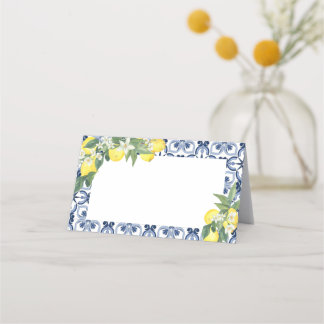 Lemon Mediterranean Blank Food Label or Place Card