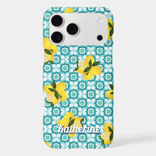 Lemon Mediterranean Blue White iPhone Case