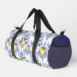 Lemon Mediterranean Citrus Pattern Duffle Bag