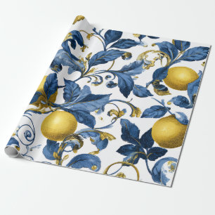 Lemon Mediterranean Decorative Gift Wrap Paper