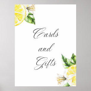 Lemon Mediterranean Shower Cards and gifts Poster