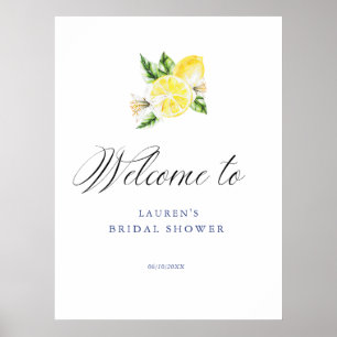 Lemon Mediterranean Shower Welcome Poster