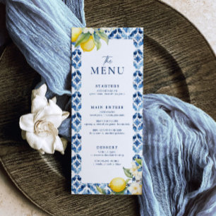 Lemon Mediterranean Summer Wedding Menu