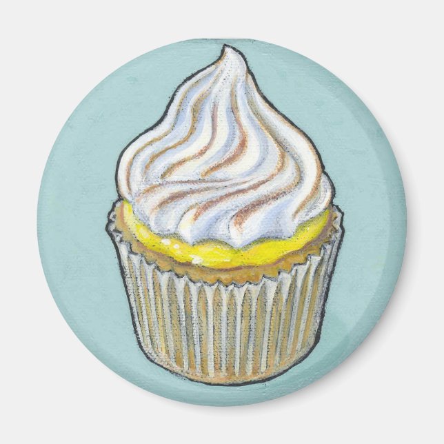 Lemon Merangue Cupcake Magnet (Front)
