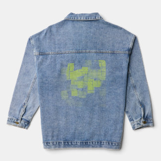 "Lemon Meringue" Geometric Art Denim Jacket