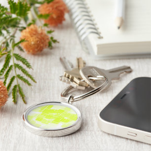 Lemon Meringue,geometric graphic Key Ring