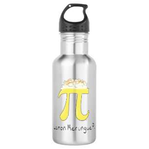Lemon Meringue Pi Day Cute Math Green Water Bottle