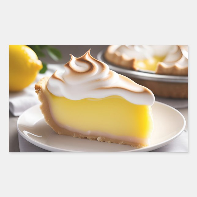 Lemon Meringue Pie Rectangular Sticker (Front)