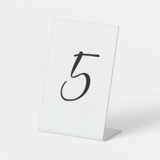 Lemon Meringue Wedding Table Number Pedestal Sign