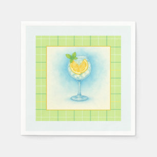 Lemon Mint Coastal Paper Napkins