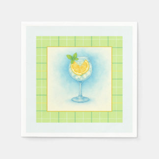 Lemon Mint Coastal Paper Napkins