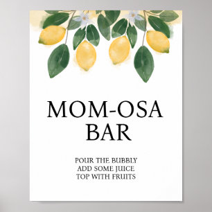 Lemon Momosa bar Baby Shower SIgn