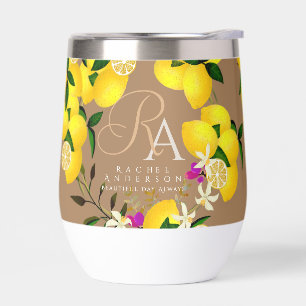 Lemon Monogram Brown