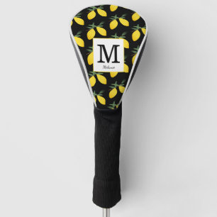 Lemon Monogram Name Golf Head Cover