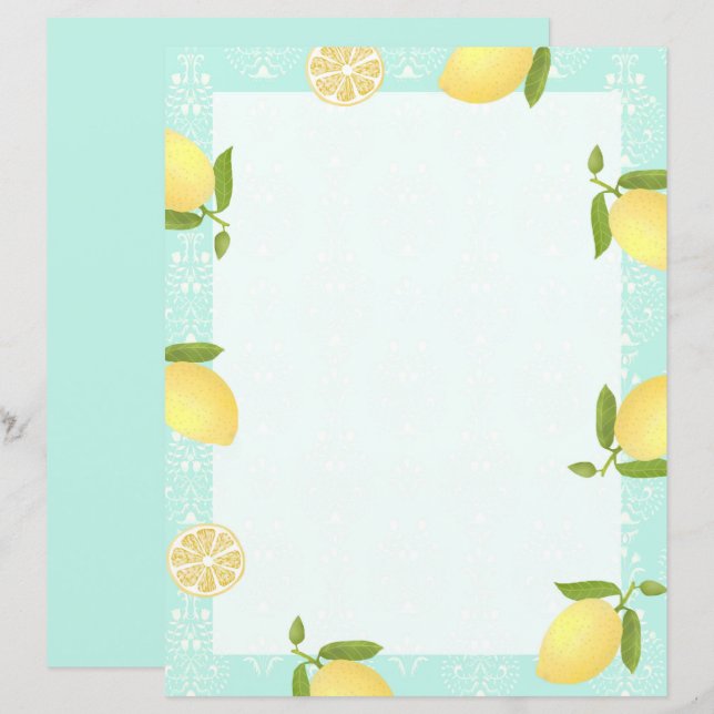 Lemon Motif  Love Blue (Front/Back)