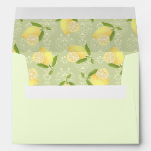 Lemon Motif  Love Green Envelope