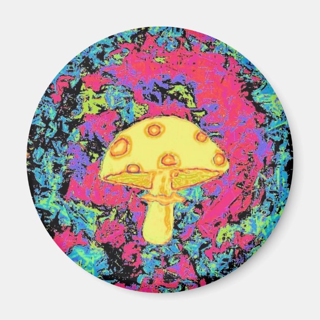 Lemon Mushroom Magnet (Front)