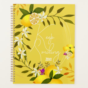 Lemon Mustard Spiral Photo Notebook Planner