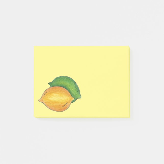 Lemon n' Lime Citrus Fruit Yellow Lemons Post Its Post-it Notes (Front)