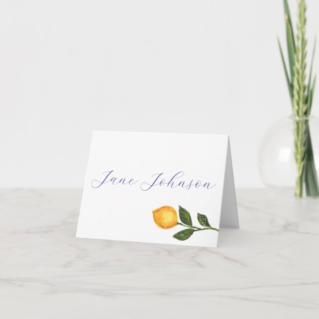 Lemon Name Place Card (Front)