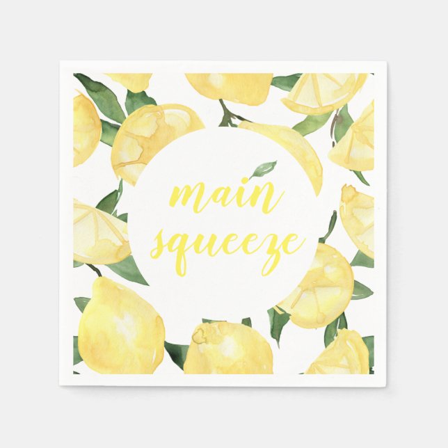 Lemon Napkins Main Squeeze Bridal Shower (Front)