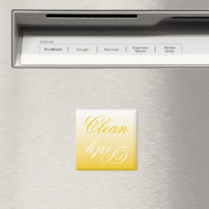 Lemon Ombre Dishwasher Clean/Dirty Magnet