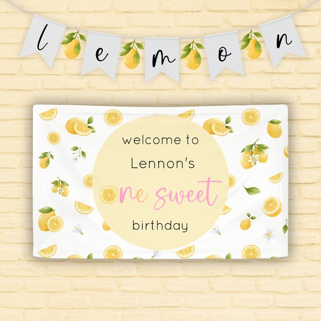 Lemon One Sweet Birthday Banner (Creator Uploaded)