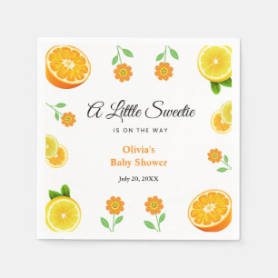Lemon Orange Citrus Botanical Baby Shower  Napkin