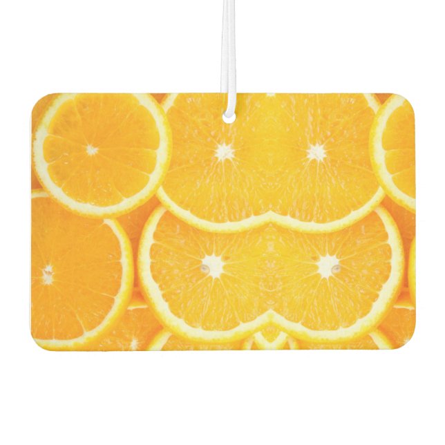 Lemon orange citrus car air freshener (Front)