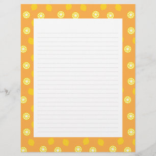 lemon orange custom letterhead