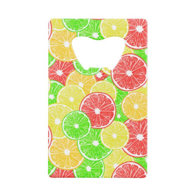 Lemon, orange, grapefruit and lime slices pattern (Front)